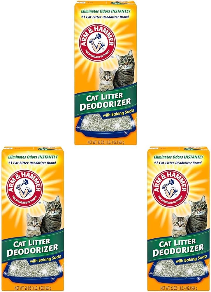 Arm & Hammer Cat Litter Deodorizer With Baking Soda 20 oz. 3-Pack