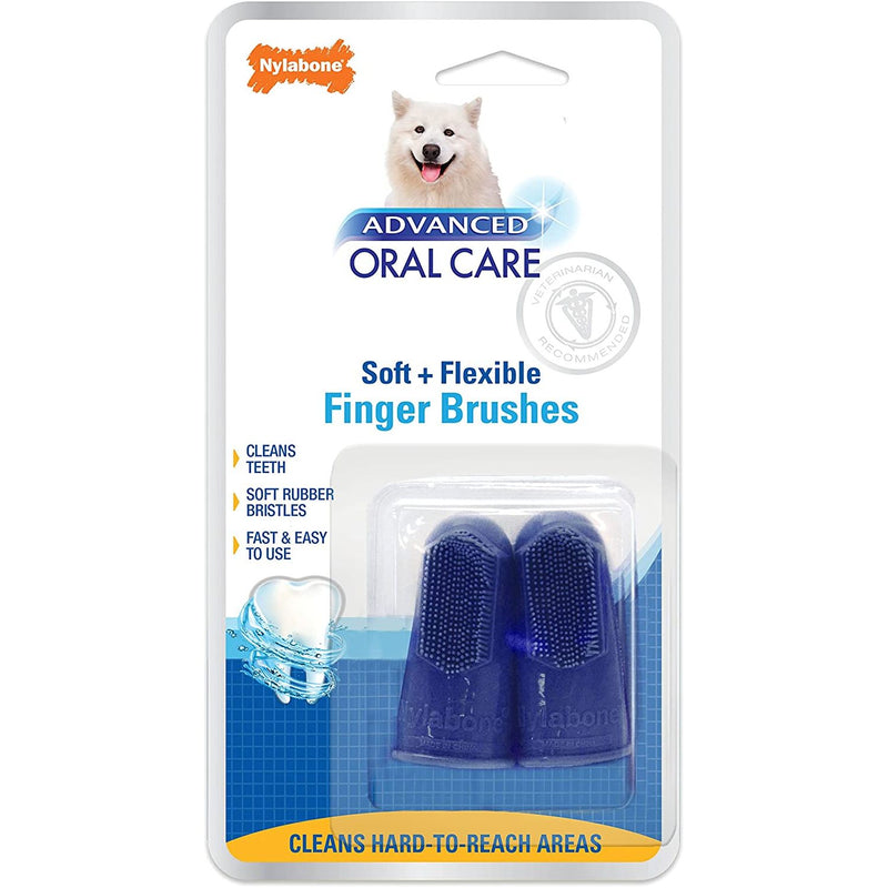 Nylabone Advanced Oral Care Finger Brush, One Size 2 Count