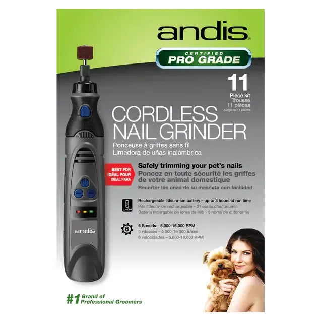 Andis 6 Speed Cordless Pet Grooming Trimming Nail Grinder Andis
