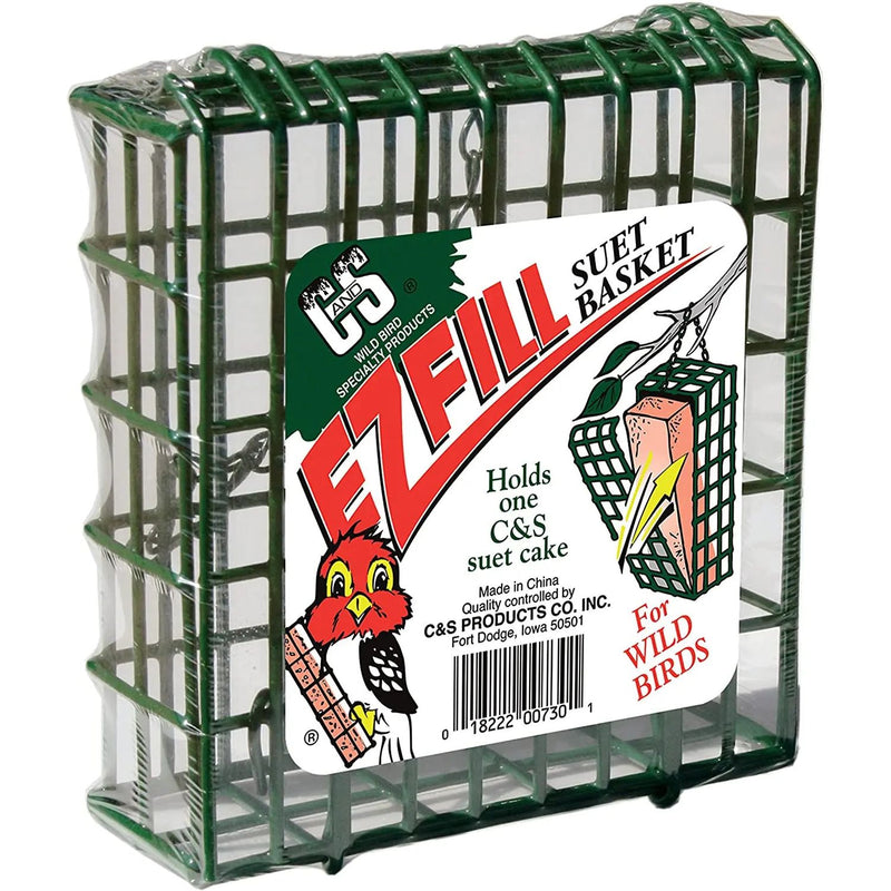 C&S E-Z Fill Suet Basket Green For Wild Birds C&S