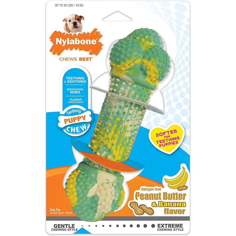 Nylabone Teething Puppy Bone Chew Toys Up to 35 lbs. Nylabone