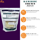 Piccardmeds4pets Rawhide Dental Chews for Med Dogs 11lbs-25lbs.