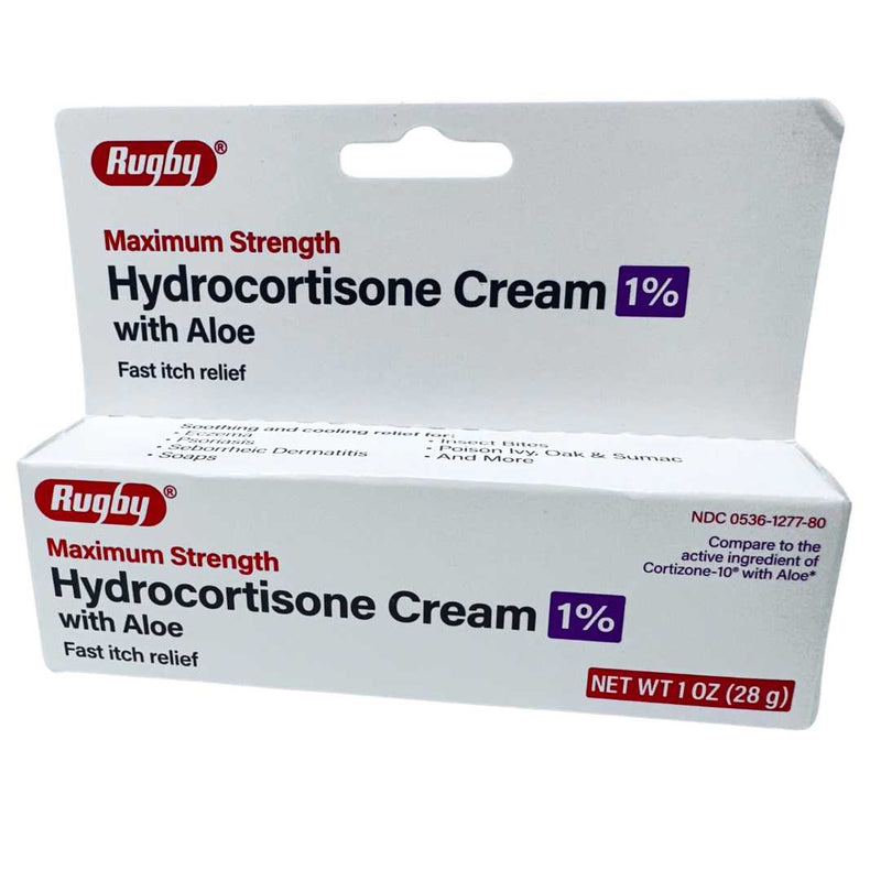 Rugby Pharmaceuticals Hydrocortisone Cream 1% Tube, 1 oz. Rugby