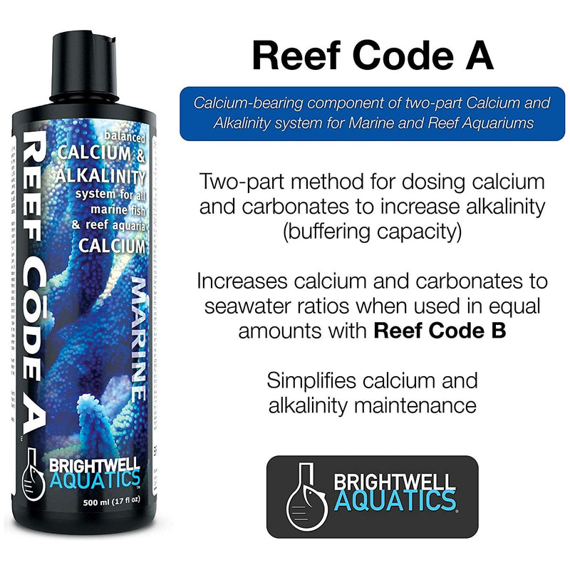 Brightwell Aquatics Reef Code A Aquarium Liquid Salt Water Conditioners 500ml Brightwell Aquatics