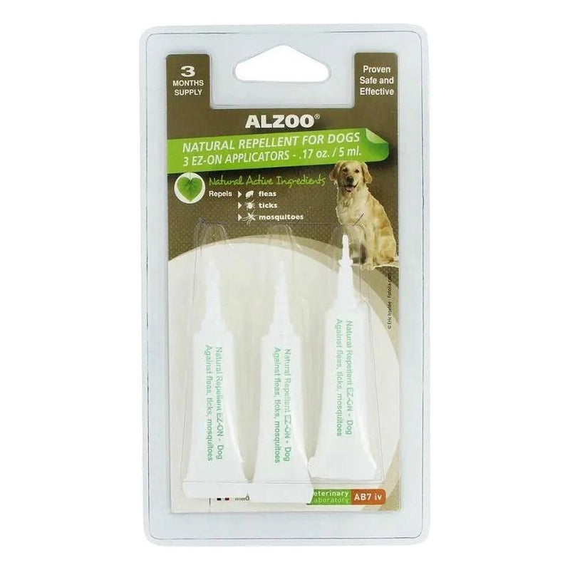 Alzoo Spot on Natural Repellent for Dogs 3 EZ-On Applicators Alzoo