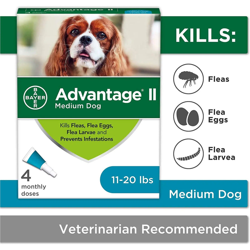 Bayer Advantage II Flea Treatment Small Dogs 11-20 lbs. 4PCK Bayer