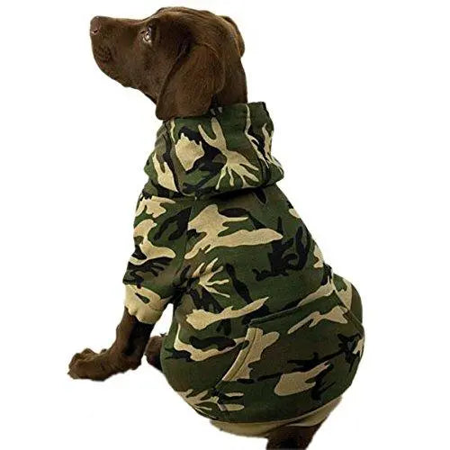 Casual Canine Large Green Camo Hoodie Perfect For Winter & Fall! Casual Canine