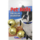 Coastal Pet Round Dog Bells Collar Decoration, 1-Inch Gold (3-Count) Coastal Pet Products