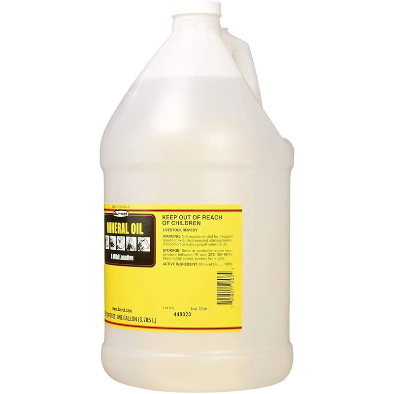 Durvet Mild Laxative Mineral Oil for Horse Cattle Sheep Swine 1 Gallon Durvet