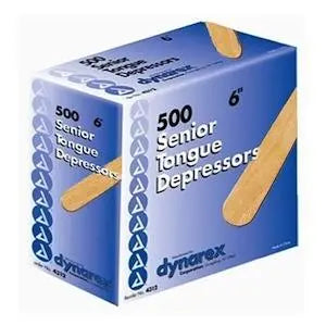 Dynarex Tongue Depressor Non Sterile Large Senior Size 6" 500/PK Dynarex