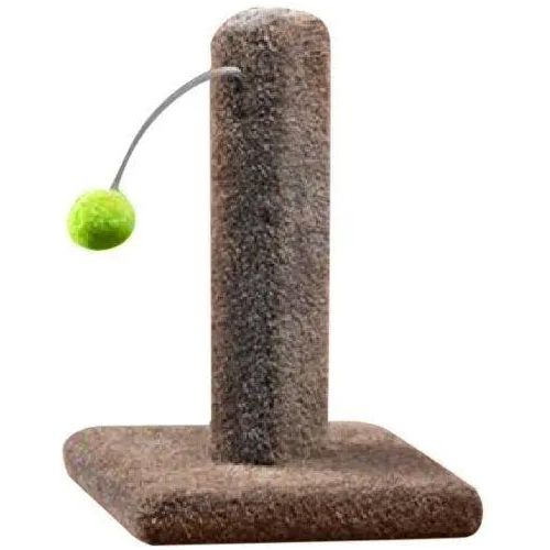 Kitty Cactus Carpeted Scratch Post with Pom Pom Cat Toy 16" Ware Manufacturing
