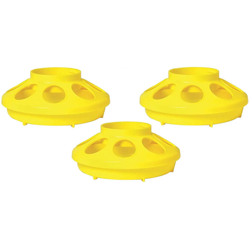 Little Giant Plastic Feeder Base Yellow 3-Pack Little Giant