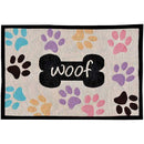 Loving Pets Bella Fashion Mat for Dogs, Woof with Multi Paws Loving Pets