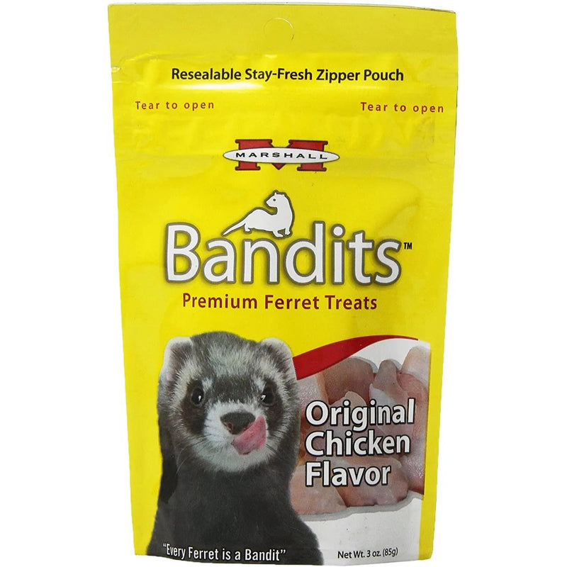 Marshall Bandits Premium Chicken Flavor Ferret Treats 3 oz. MARSHALL