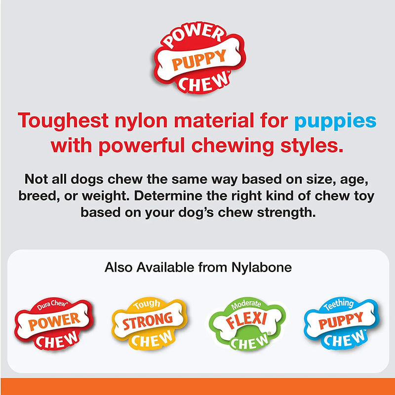 Nylabone Puppy Textured Nylon Bone Puppy Chew Toy, Large Nylabone