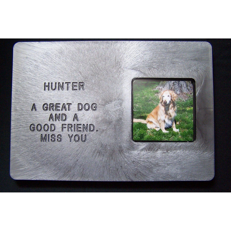 Pet Large Memorial Grave Headstone Custom Message and Photo 14x10 Art Pet Memorials