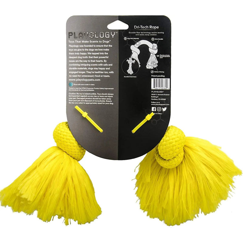 Playology Dri-Tech Rope Dog Toy All Natural Chicken Scent, Small PLAYOLOGY