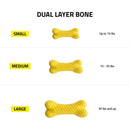 Playology Dual Layer Bone Dog Toy All Natural Chicken, Small PLAYOLOGY