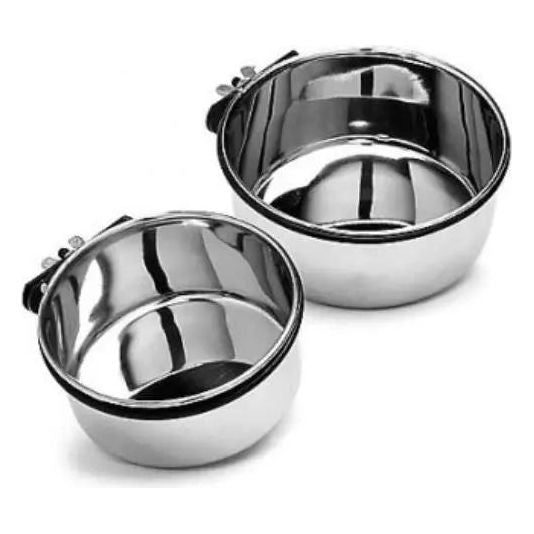 ProSelect Stainless Bowl Animal Food or Water Pet Cage Coop Cup Pro Select