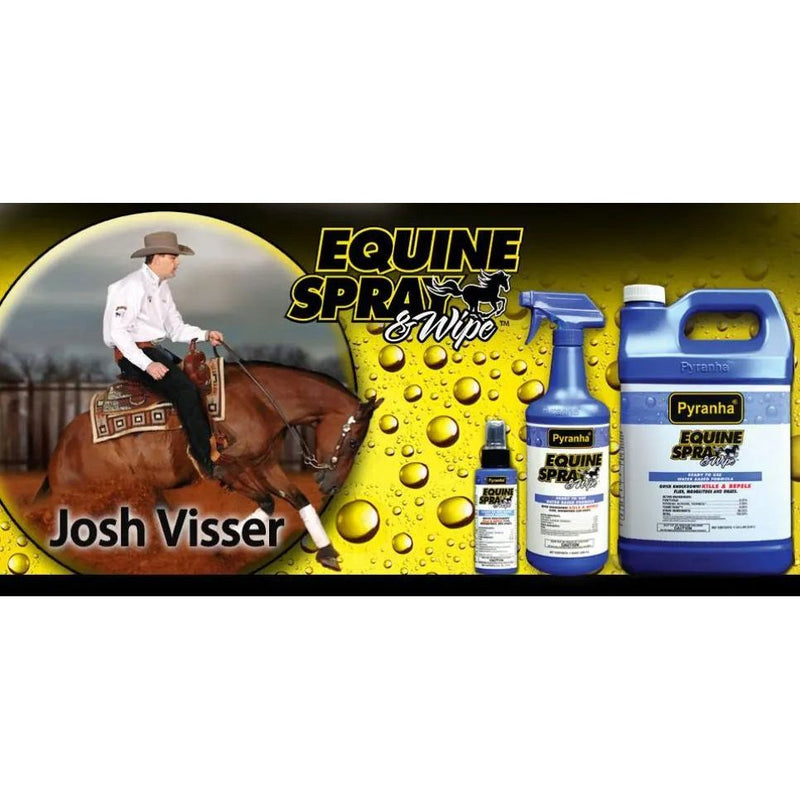 Pyranha Equine Spray N' Wipe Fly Spray for Horses 32 oz. Pyranha