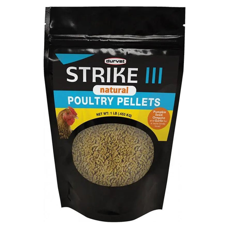 Strike III Natural Poultry Pellets Support Digestive Health 1lb. Durvet