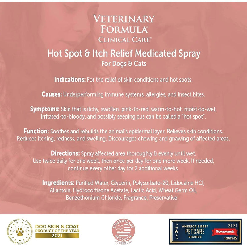 Veterinary Formula Clinical Care Hot Spot & Itch Relief Medicated Shampoo 16 oz. Synergy Labs