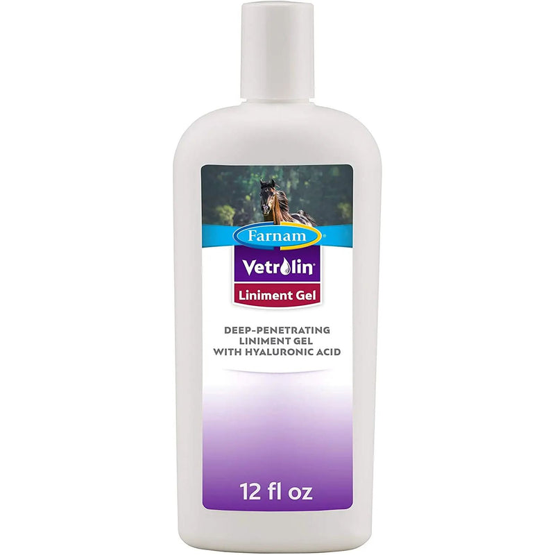 Vetrolin Veterinary Liniment Gel with HA for Horses Ponies 12 oz. Farnam