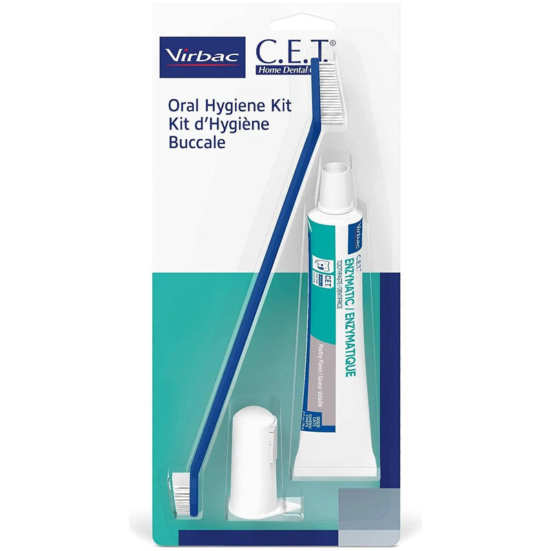 Virbac CET Oral Hygiene Dental Kit Pet w/Poultry Toothpaste 70G Virbac