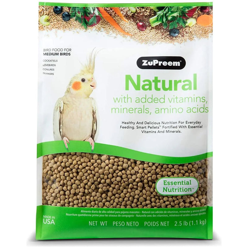ZuPreem Natural Bird Food Smart Pellets for Medium Birds ZuPreem