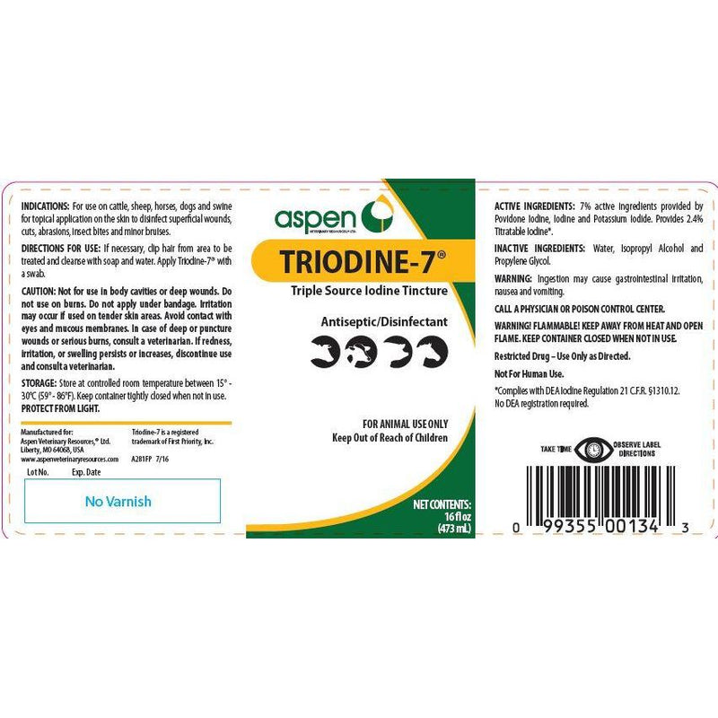 Aspen Triodine-7 Disinfectant Spray 16 oz. shortdate sale Aspen
