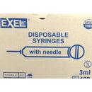 Exel Luer Slip 3ml Sterile Syringes with 22 Gauge 3/4 Needle 10CT Exel